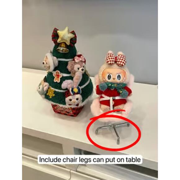 NEW Labubu 17cm keychain cute doll seats - caramel - Picture 3 of 3